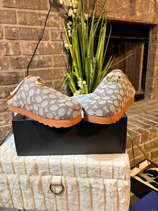 Coach Shoes - Coach Hadley SIG JD Patterned Flats Brown & Tan US 10 NWT